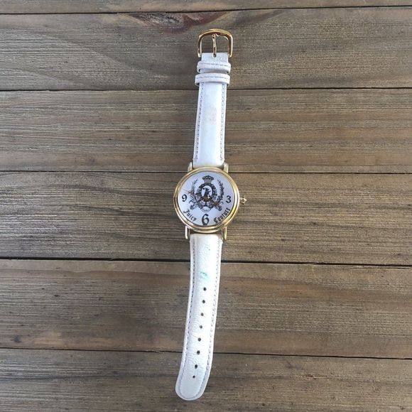 Juicy Couture Limited Edition Y2K Scottie Dog Crest White Leather Watch! GUC - Picture 2 of 12